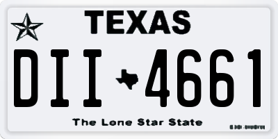 TX license plate DII4661