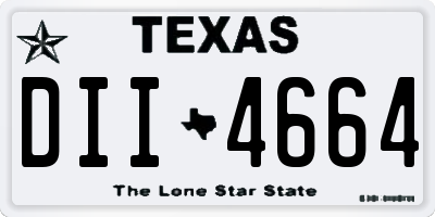 TX license plate DII4664