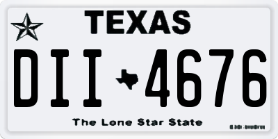 TX license plate DII4676