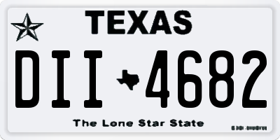 TX license plate DII4682