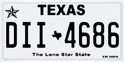 TX license plate DII4686