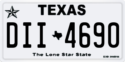 TX license plate DII4690