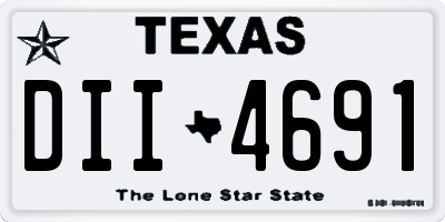 TX license plate DII4691