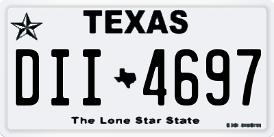 TX license plate DII4697