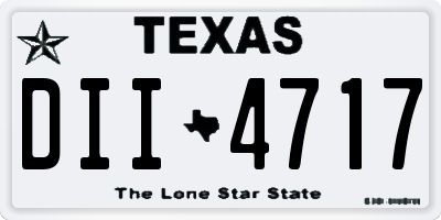 TX license plate DII4717