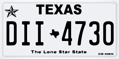 TX license plate DII4730