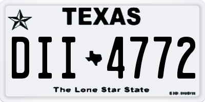 TX license plate DII4772