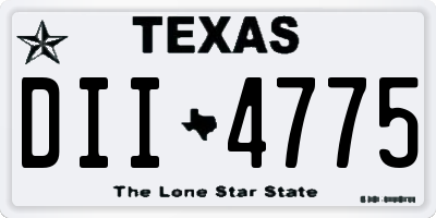 TX license plate DII4775
