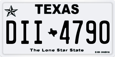 TX license plate DII4790