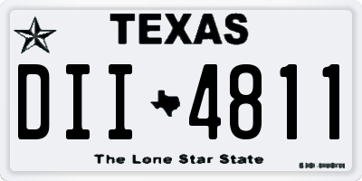 TX license plate DII4811
