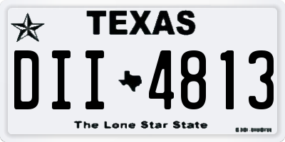 TX license plate DII4813