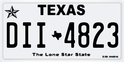 TX license plate DII4823
