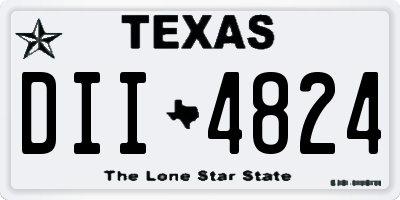 TX license plate DII4824