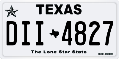TX license plate DII4827