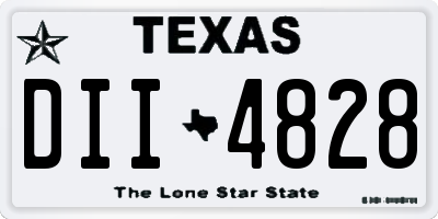 TX license plate DII4828