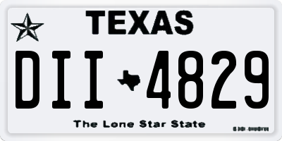 TX license plate DII4829