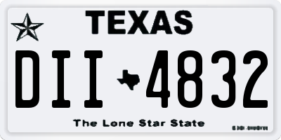 TX license plate DII4832