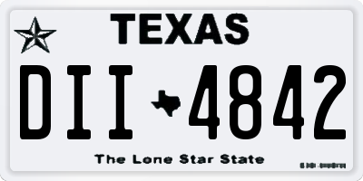 TX license plate DII4842