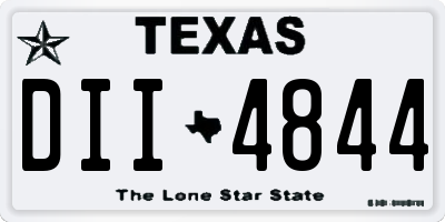 TX license plate DII4844