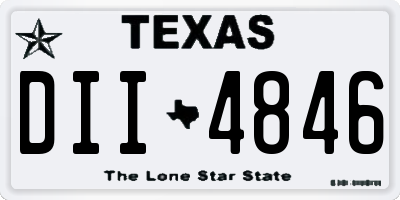TX license plate DII4846