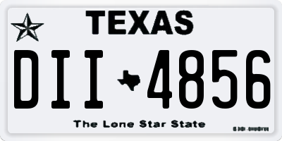 TX license plate DII4856