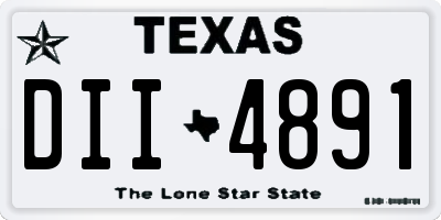 TX license plate DII4891
