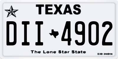 TX license plate DII4902