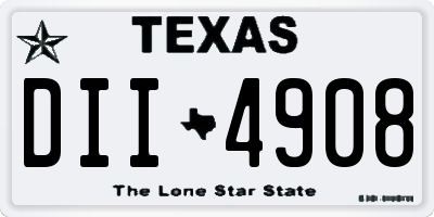 TX license plate DII4908