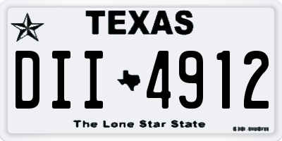 TX license plate DII4912
