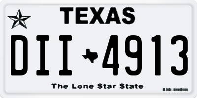 TX license plate DII4913