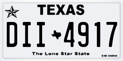 TX license plate DII4917