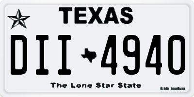 TX license plate DII4940