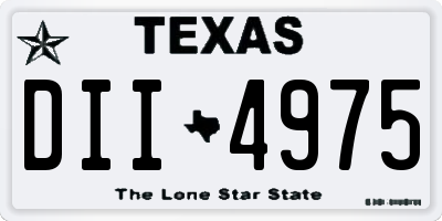 TX license plate DII4975