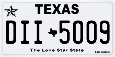 TX license plate DII5009