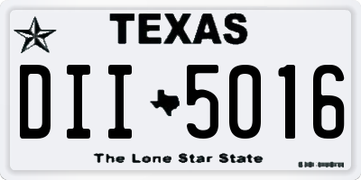 TX license plate DII5016