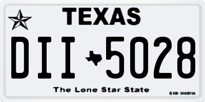 TX license plate DII5028