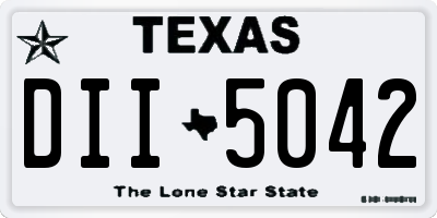 TX license plate DII5042