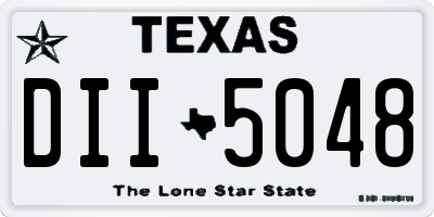 TX license plate DII5048