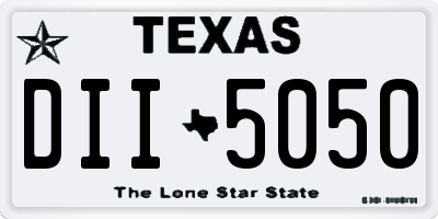 TX license plate DII5050
