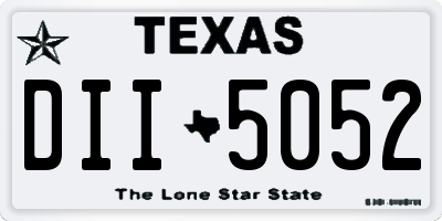 TX license plate DII5052