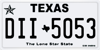 TX license plate DII5053