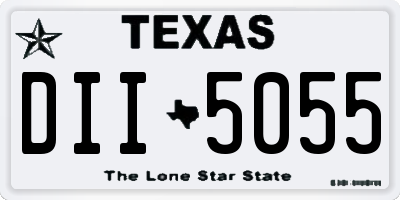 TX license plate DII5055