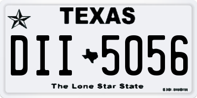 TX license plate DII5056