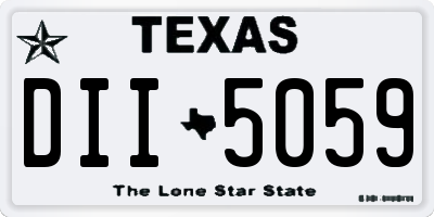 TX license plate DII5059
