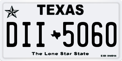 TX license plate DII5060