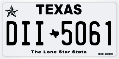 TX license plate DII5061