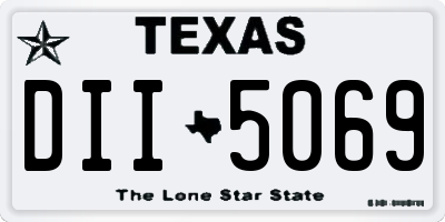 TX license plate DII5069