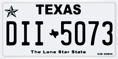 TX license plate DII5073