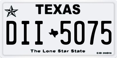 TX license plate DII5075