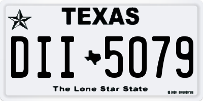 TX license plate DII5079